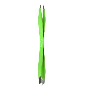 Beter Duply Double-tip tweezers Fine & slanted tip Green