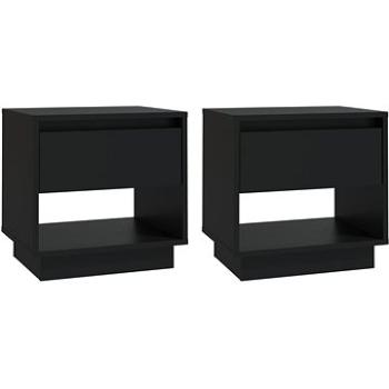 SHUMEE Nočné stolíky 2 ks čierne 45 × 34 × 44 cm drevotrieska, 809515