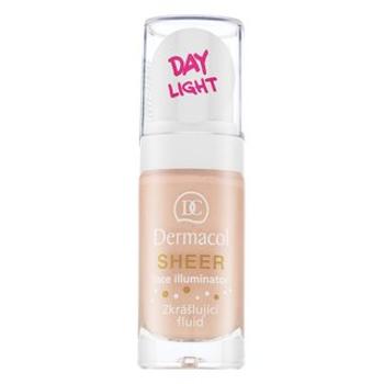 Dermacol Sheer Face Illuminator Day Light skrášľujúci fluid pre zjednotenú a rozjasnenú pleť 15 ml