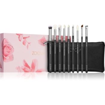 ZOEVA It's All About The Eyes Brush Set Sada štetcov s taštičkou 9 ks