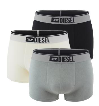 DIESEL - pánske boxerky 3PACK cotton stretch black, white, gray combo - limitovaná fashion edícia-L (84-89 cm)