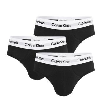 CALVIN KLEIN - 3PACK Cotton stretch čierne slipy-L (91-96 cm)