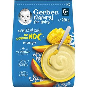 GERBER Natural nemliečna kaša mango na dobrú noc 230 g (8445290747679)