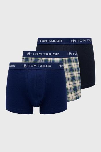 Boxerky Tom Tailor (3-pak) pánske, tmavomodrá farba