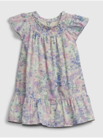 Detské šaty floral smocked dress Farebná