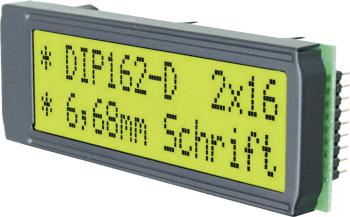 DISPLAY VISIONS LCD displej  zelená žltozelená  (š x v x h) 68 x 26.8 x 10.8 mm EADIP162-DNLED