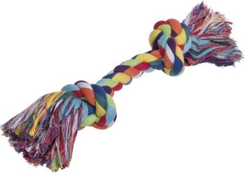 Nobby Lanová hračka pre psov na hryzenie a naťahovanie Lano farebné 390g s 2 uzlami