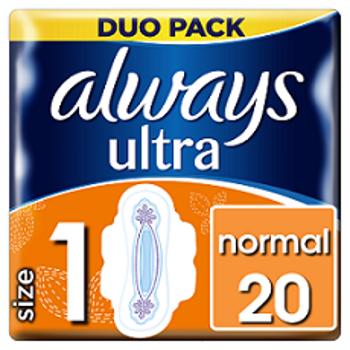 Always Ultra Normal Plus-Dvojbalenie Hygienické vložky 20 ks