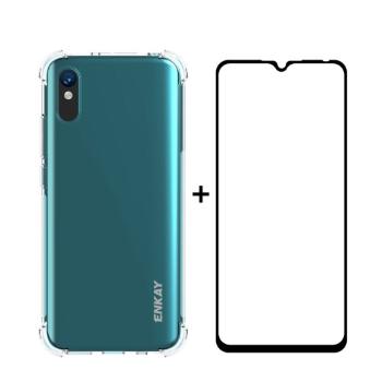 ENKAY Priehľadný obal + 3D sklo Xiaomi Redmi 9A / 9AT