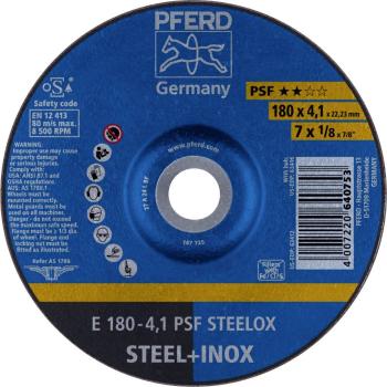 PFERD 62017950 E 180-4,1 PSF STEELOX brúsny kotúč lomený  180 mm 22.23 mm 10 ks