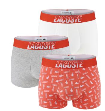 LACOSTE - boxerky 3PACK iconic cotton stretch Lacoste orange logo - limitovaná edícia-L (90 - 98 cm)