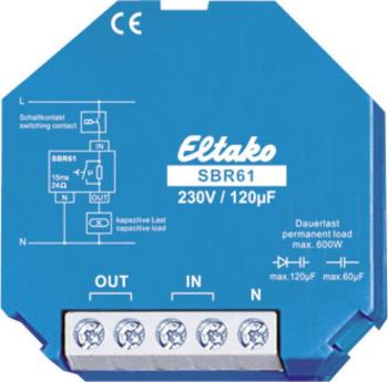 Eltako 61100330 Prúdové obmedzovacie relé kapacitné 230V / 120 mikrofarad. 1 kontakt NO 10A / 250VAC modrá