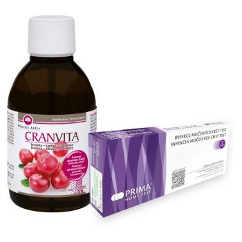 PHARMA ACTIV Cranvita 250 ml + Infekcia močových ciest test 3 kusy