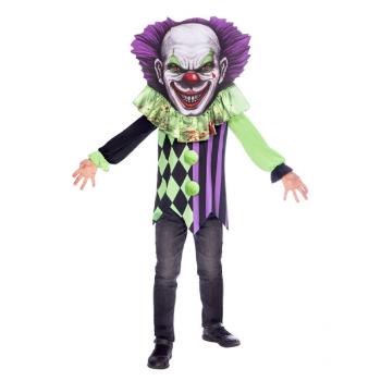 Amscan Detský kostým - Strašidelný klaun s veľkou hlavou Veľkosť - deti: 4 - 6 rokov