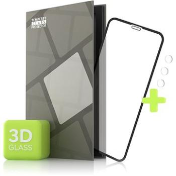 Tempered Glass Protector pre iPhone 11 Pro Max – 3D Case Friendly, Čierne + sklo na kameru (TGR-IP11PM-BL) + ZDARMA Čistiaca utierka MOSH
