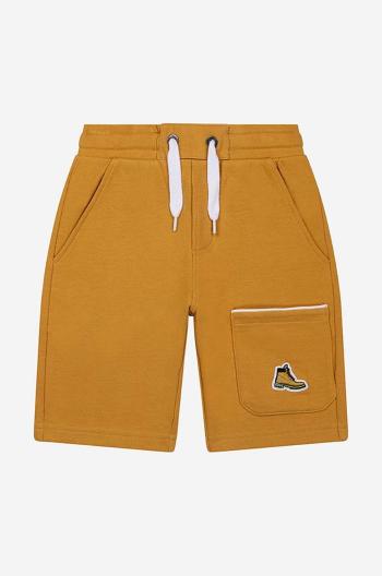 Detské krátke nohavice Timberland Bermuda Shorts žltá farba, jednofarebné, nastaviteľný pás