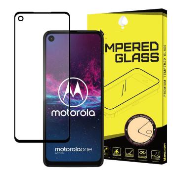 3D Tvrdené sklo Motorola One Action čierne