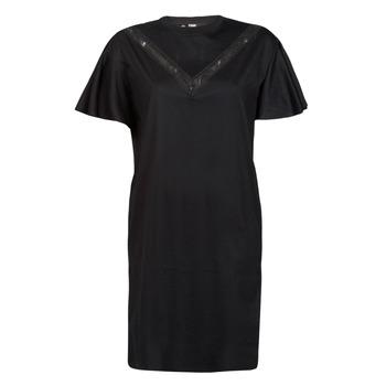 Karl Lagerfeld  Krátke šaty LACE INSERT JERSEY DRESS  Čierna