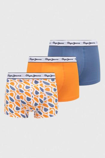 Boxerky Pepe Jeans 3-pak pánske, oranžová farba