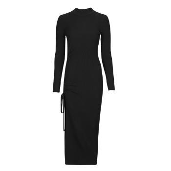 MICHAEL Michael Kors  MERINO RUCHED MIDI DRESS  Dlhé šaty Čierna