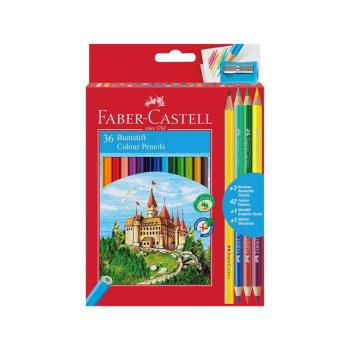 FABER-CASTELL PASTELKY CASTELL 36 FAREBNE SET+3 BI-COLOR