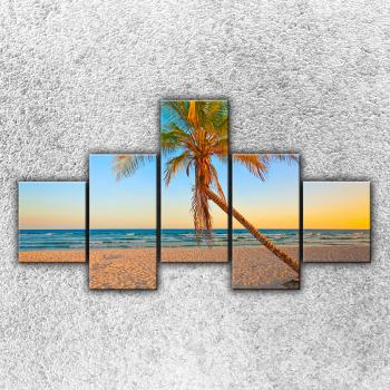 Foto na plátno Piesočná pláž s palmou 2 125x70 cm