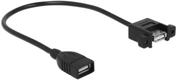 Delock #####USB-Kabel USB 2.0 #####USB-A Buchse, #####USB-A Buchse 25.00 cm čierna