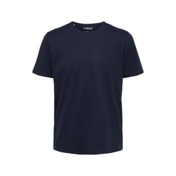 Selected  Noos Pan Linen T-Shirt - Navy Blazer  Tričká a polokošele Modrá