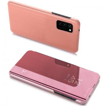 MG Clear View knižkové puzdro na Samsung Galaxy A32 4G, ružové