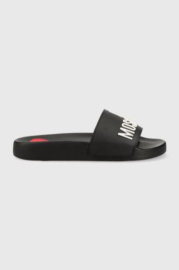 Šľapky Love Moschino Sabotd Pool 25 dámske, čierna farba, JA28052G1G