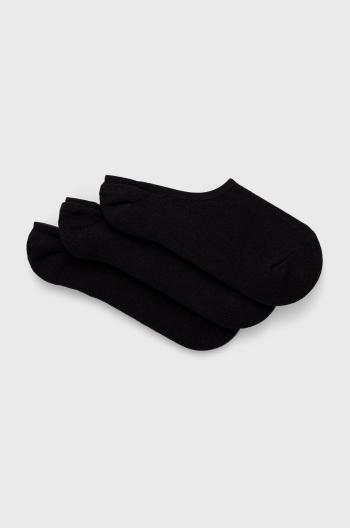 Ponožky Vans (3-pak) pánske, čierna farba
