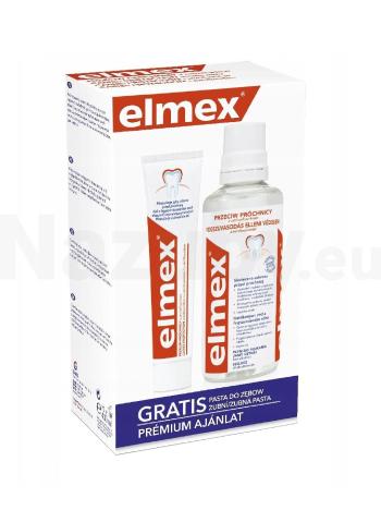 Elmex set zubná pasta 75 ml + ústna voda 400 ml