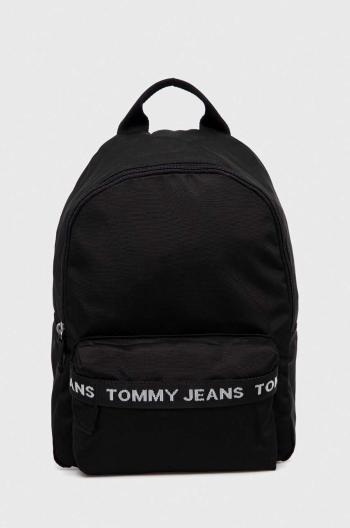Ruksak Tommy Jeans dámsky, čierna farba, veľký, s nášivkou