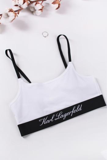 Biela bralette podprsenka Hotel Karl Bralette