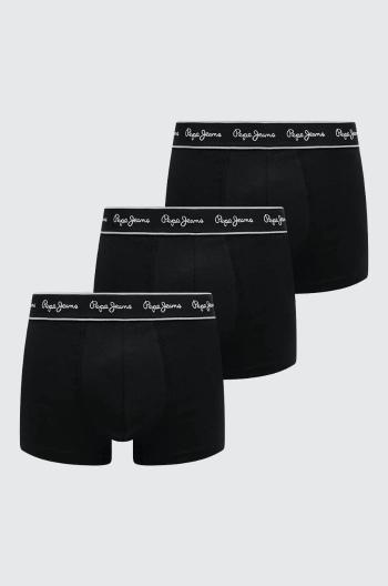 Boxerky Pepe Jeans 3-pak PEPE TK 3P pánske, čierna farba, PMU10975.999