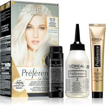 L’Oréal Paris Préférence Le Blonding farba na vlasy na zosvetlenie vlasov odtieň 11.11 Ultra-Light Cool Crystal Blonde 1 ks