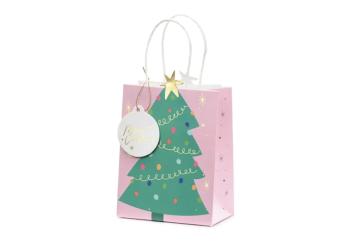 PartyDeco Darčeková vianočná taška - Vianočný stromček