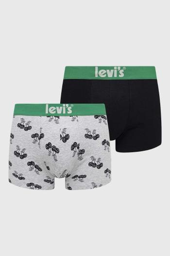 Boxerky Levi's 2-pak pánske, čierna farba