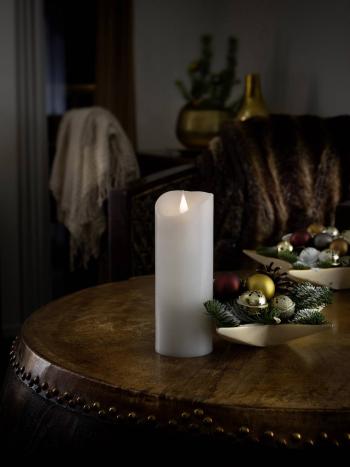 Konstsmide 1833-100 LED sviečka z vosku   biela teplá biela (Ø x v) 7.5 cm x 20.5 cm