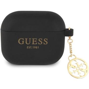 Guess 4G Charms Silikónové Puzdro na Apple Airpods 3 Black (GUA3LSC4EK)