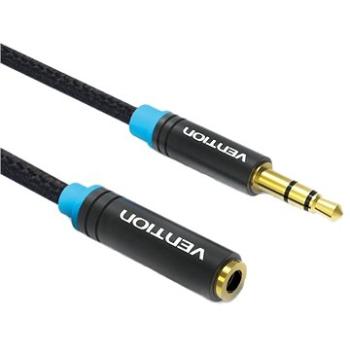 Vention Cotton Braided 3,5 mm Jack Audio Extension Cable 1 m Black Metal Type (VAB-B06-B100-M)