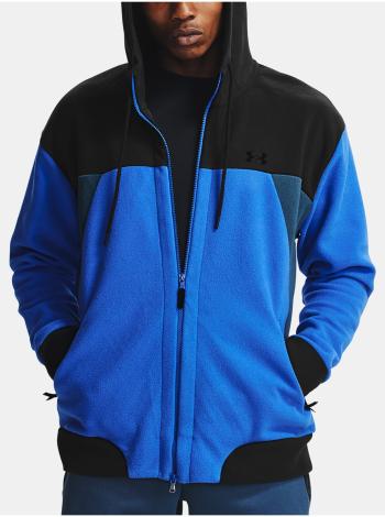 Modrá mikina Under Armour Recover Fleece FZ Hoodie