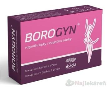 BOROGYN vaginálne čapíky, 10x2g