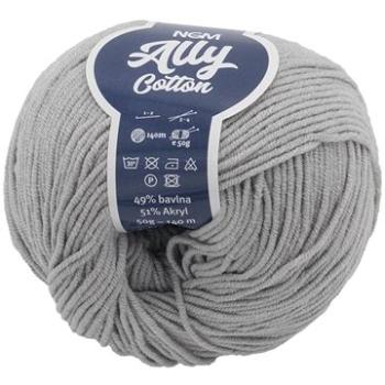 Ally cotton 50 g – 001 svetlo sivá (6798)