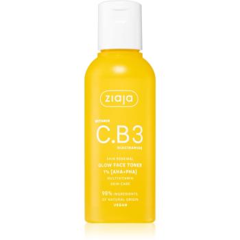 Ziaja Vitamin C.B3 Niacinamide exfoliačné čistiace tonikum s kyselinami 1% [aha+pha] 120 ml