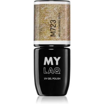 MYLAQ UV Gel Polish gélový lak na nechty odtieň My Gleaming Gold 5 ml