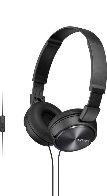 Sony MDR-ZX310AP   slúchadlá On Ear na ušiach Headset, zložiteľná čierna