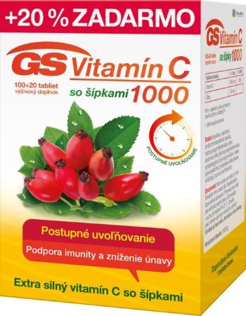 GS Vitamín C 1000 so šípkami 120 tabliet