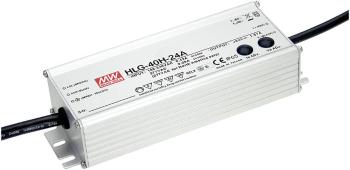 Mean Well HLG-40H-20A LED driver, napájací zdroj pre LED  konštantné napätie, konštantný prúd 40 W 2 A 20 V/DC PFC spína