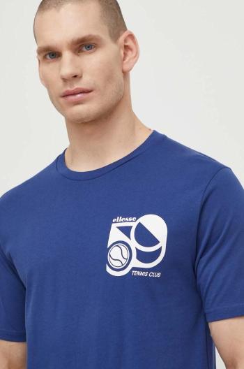 Bavlnené tričko Ellesse Sport Club T-Shirt pánske, tmavomodrá farba, s potlačou, SHV20273